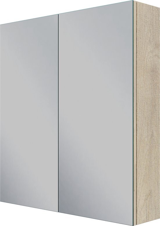 Linie Montro spiegelkast 70 x 75 cm natuur eik
