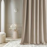 ROOM99 Aura gordijn met plooiband, 180 x 260 cm, beige