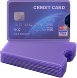 kwmobile 10x beschermhoesje voor pasjes - Transparant lila