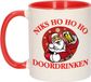 Bellatio Decorations Koffiemok - Doordrinken - 300 ml - Keramiek - Rood