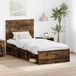 vidaXL Bedframe Gerookt eiken Massief grenenhout 90 x 200 cm