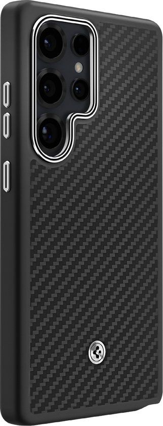 Spigen Samsung Carbon Effect Back Cover for Samsung Galaxy S25 Ultra - Black