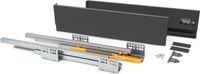 Emuca Ladenset voor keuken of badkamer met volledig uittrekbaar en softclose, hoogte 138 mm, diepte 450 mm, antraciet