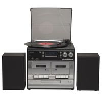 Denver MRD-166 Retro Music Center - DAB Radio, CD Player, Cassette, FM Radio - Black/Grey