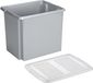 Sunware boîte de rangement plastique 45 litres gris clair 45 x 36 x 36 cm avec couvercle
