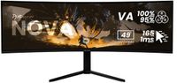 Arozzi Nova 49" Curved Gaming Monitor - DQHD VA - 165Hz - USB-C - Zwart