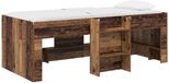 vidaXL Kinderhoogslaper Oud hout 90 x 200 cm Bewerkt hout
