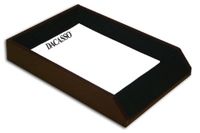 Dacasso Legal dienblad van leer, tweekleurig, 38,4 x 26,97 x 5,08 cm, bordeauxrood