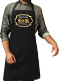 Bellatio Decorations Naam cadeau master chef Benno keukenschort zwart