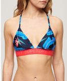 Superdry Triangelbikinitop met Logo - Navy Paradise - Femme - Maat M