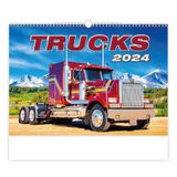 KALPA Truck kalender 2024 (45 x 31,5 cm): maandelijkse posterkalender met 12 maandpagina's in landschapsformaat. Reisgids wandkalender voor automobielliefhebbers.