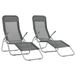 VidaXL Ligbedden Inklapbaar 2 stuks Polyester/PVC Antraciet