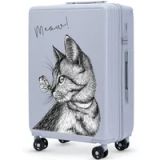 Wings Middelgrote Koffer ABS+ Customized Meow 24"