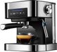 Merkloos Trovado Espressomachine - Koffie Machine 20 Bar - Espresso Machine Met Stoompijpje - Melkopschuimer - Led Display - Cappuccino - 1.6L Reservoir