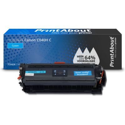 PrintAbout C040H Cyaan Toner | Compatibel met Canon i-SENSYS LBP710CX/LBP712CX | Hoge capaciteit