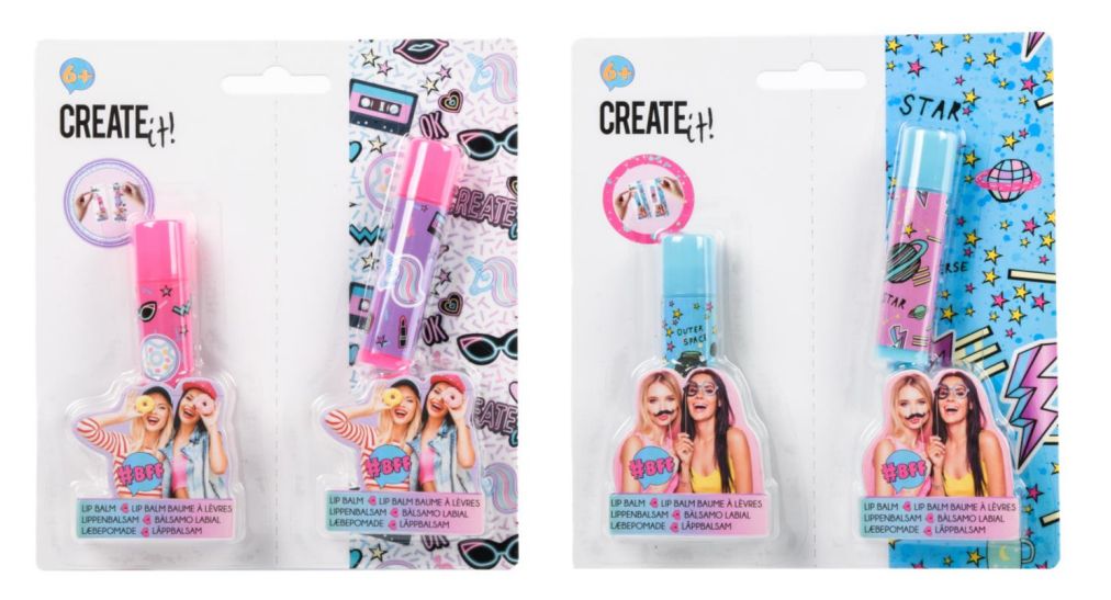 Create It! Lippen Balsem BFF - 2 stuks - Blauw / Roze