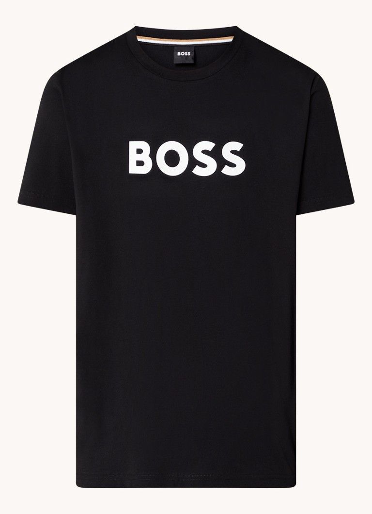 HUGO BOSS T-shirt with round neck and logo print