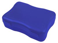 Wave Lunchbox "Wave", grand - Boîte à lunch avec fermeture à clip pour enfants, adaptée à l'école et à la garderie - bleu tendance, en plastique PP