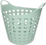 Bella Flexibele wasmand rond groen 26 liter - kunststof - D45 x H40 cm