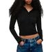AllSaints Hallie Ls Polo Noir Taille : 38
