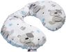 Medi Partners Reiskussen voor kinderen, nekkussen, voor baby's, hoofdsteun, autokussen, reiskussen, 100% katoen/minky oorkussen, nekband, autostoel, babyvliegtuig (Teddy met minky lichtblauw)