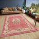 Hanse Home Asmaa Design tapijt, oosters, plat weefsel, vintage bloemenpatroon, antislip onderkant, hoogwaardig geweven voor woonkamer, slaapkamer, eetkamer, hal, roze-beige, 75 x 150 cm