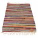 Rex London Tapis en coton peint à la main, Rayé, Multicolore, 60x90 cm