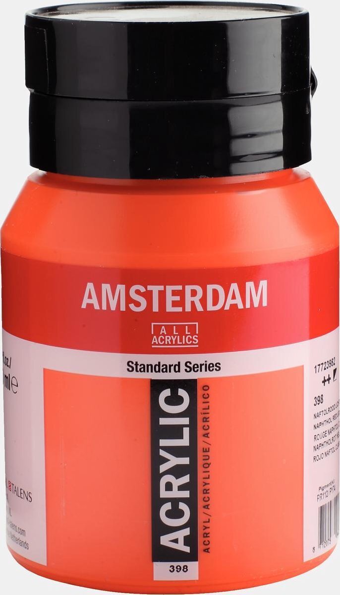 Amsterdam Standard Acrylverf 500ml 398 Naftolrood Licht