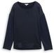 Tom Tailor - Loose fit shirt met lange mouwen in materiaalmix - Maat S - sky captain blue