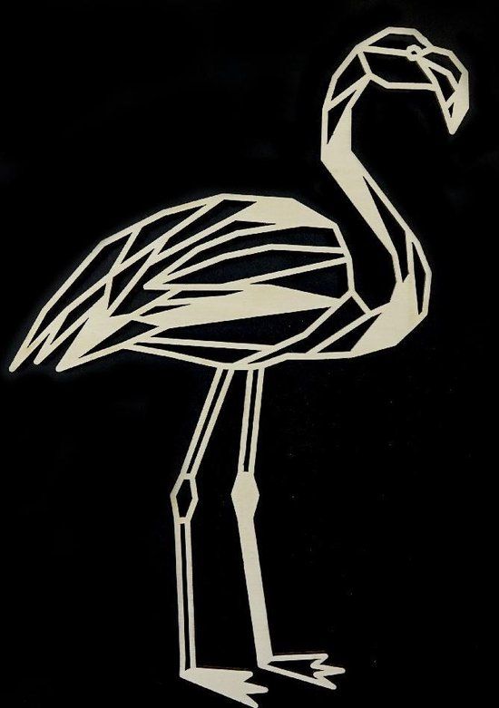 Luxigo Houten Flamingo - Populier Hout - Wanddecoratie - 48x32.5cm