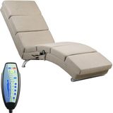 Casaria Relaxfauteuil - Massage en Verwarmingsfunctie - Zandkleur