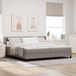 Maison Exclusive - Lit boxspring avec tête de lit, couleur taupe, 200 x 200 cm, rembourré