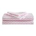 Betsey Johnson Twin XL lakens, zijdeachtig en lichtgewicht beddengoed, vervagings- en kreukbestendig (Wonderland Stripe Pink, Twin XL)