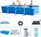 Intex Rechthoekig Frame Zwembad - 450 x 220 x 84 cm - Blauw