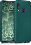 kwmobile telefoonhoesje geschikt voor Samsung Galaxy A40 - Hoesje voor smartphone - Back cover in metallic donkergroen