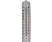 Merkloos / Sans marque Koopman International Thermometer - 27 cm - Zilver - Binnen / Buiten - Wandmontage - Celsius