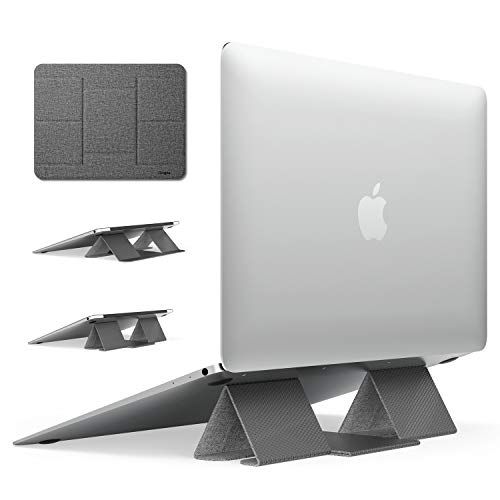 Ringke Folding Stand 2, Draagbaar en Opvouwbaar Onzichtbaar Lichtgewicht Verstelbare Hoek Ergonomische Laptopstandaardhouder voor Macbook Pro / Air, Laptop, iPad, Tablet - Grijs