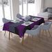 Bonamaison Tafelkleed, Anti-Mold, Sneldrogend, Waterdicht, 100% Polyester Tafellaken, Paars, zwart, 140 x 200 Cm