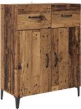 vidaXL Dressoir Oudhout 69,5 x 34 x 90 cm Bewerkt hout