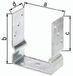 GAH-Alberts 217648 U-paaldrager, om vast te schroeven, thermisch verzinkt, lichte breedte: 121 mm