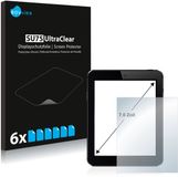 Savvies - Screenprotector voor Tablets met 7 inch-scherm [152.5 mm x 91.5 mm, 15:9] Folie Beschermfolie transparant 6 Stuks