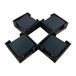 Verpakking Hostelnovo Verpakking met 100 zwarte papieren servetten + 4 servetringen van gerecycled karton, zwart, ideaal voor cocktails, 10 x 10 cm, opgevouwen