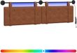 vidaXL Hangend hoofdbord Bruin Antiek PU