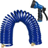 Merkloos Tuinslang Spiraal - 10 meter - Blauw