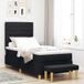 Maison Exclusive - Lit boxspring avec tête de lit, noir, 200 x 90 cm, rembourré