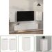 vidaXL Wandkasten 2 stuks 30x30x60 cm massief grenenhout wit