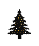 Anna's Collection Muurhanger kerstboom 48led classic op batterij met timer ip20 3x40x51 cm zwart