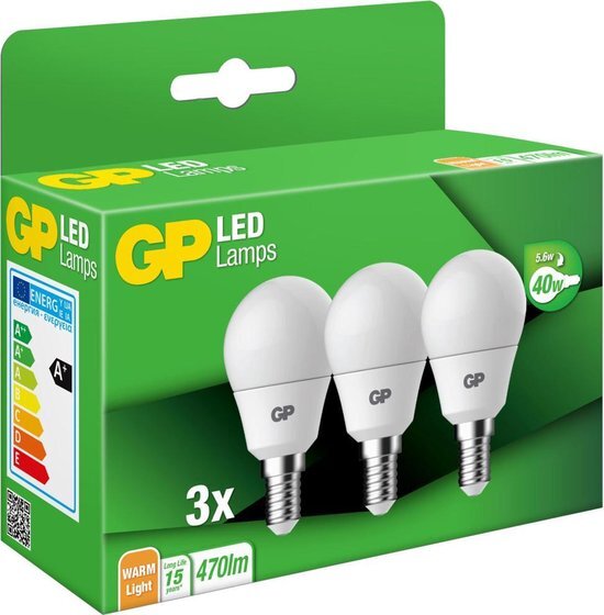 GP Lighting led lamp warm wit e14 3 stucks