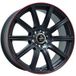 KESKIN WHEELS KT16 DYNAMIC noir mat bord rouge 9.5Jx19 5x112 ET45