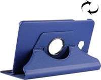 Samsung Galaxy Tab A 10.1 / T580 Litchi Texture Horizontal Flip 360 Degrees Rotation Leather Case with Holder Dark Blue